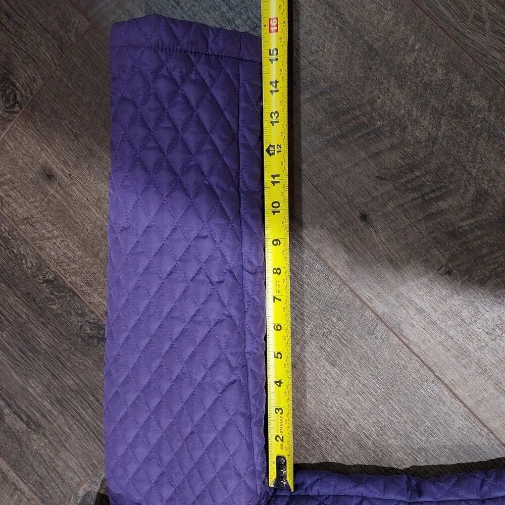 Jane Ashley Women's Quilted Coat, Size Medium Jacket Purple - Picture 15 of 16